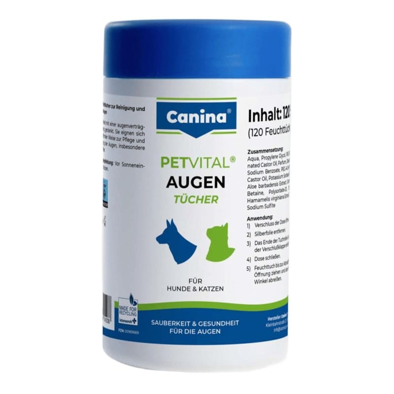 Canina Petvital Augentucher acu salvetes suņiem un kaķiem N120